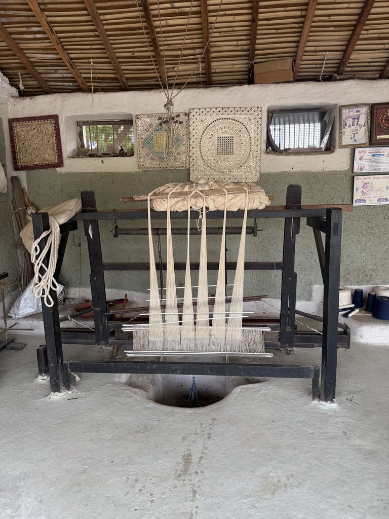 A pit loom in Kutch, Gujarat